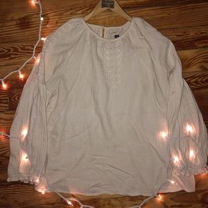 Cute White Flowy Top